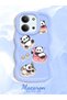 Simple Blue Silicone Phone Case Panda Pattern Compatible with Xiaomi Redmi 15C 4g Shockproof