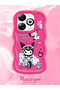 Infinix Smart 8 Pro Compatible Shockproof Simple Red Silicone Phone Case Kuromi Pattern - 2