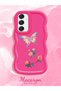 Samsung Galaxy A16 Compatible Shockproof Simple Red Silicone Phone Case Butterfly Pattern - 2
