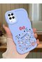 Samsung Galaxy M12 Compatible Shockproof Simple Blue Silicone Phone Case Hello Kitty Pattern