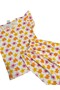Girls' Cotton Thin Fabric White Orange Floral Pattern Short Ruffle Sleeve Shorts Summer Pajama Set - 5