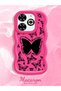 Infinix Smart 8 Plus Compatible Shockproof Simple Red Silicone Phone Case Butterfly Pattern - 2