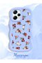Redmi Note 12 Pro 5g Compatible Shockproof Simple Blue Silicone Phone Case Cover Flower Pattern - 2