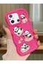 Simple Red Silicone Phone Case Panda Pattern Shockproof Compatible with Poco C55 - 2