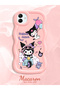 Samsung Galaxy M13 Compatible Shockproof Simple Pink Silicone Phone Case Kuromi Pattern - 2