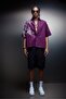 Men's Plum Asymmetrical Cut Short Sleeve Box Fit Shirt - 6