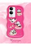 Simple Red Silicone Phone Case Panda Pattern Shockproof Compatible with Vivo Y19S