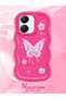 Poco X7 Pro Compatible Shockproof Simple Red Silicone Phone Case Butterfly Pattern - 2