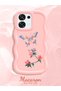 Oppo F31 5g Compatible Shockproof Simple Pink Silicone Phone Case Butterfly Pattern - 2