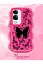 Vivo Y19S Compatible Shockproof Simple Red Silicone Phone Case Butterfly Pattern - 2