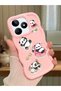 Simple Pink Silicone Phone Case Panda Pattern Shockproof Compatible with Realme C51 - 2