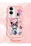 Vivo Y19S Compatible Shockproof Simple Pink Silicone Phone Case Kuromi Pattern - 2