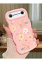 Tecno Spark Slim Compatible Shockproof Simple Pink Silicone Phone Case Flower Pattern