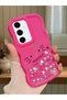 Samsung Galaxy S24 Fe Compatible Shockproof Simple Red Silicone Phone Case Hello Kitty Pattern