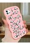 Realme C20 Compatible Shockproof Simple Pink Silicone Phone Case Panda Pattern
