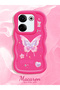 Tecno Camon 20 Compatible Shockproof Simple Red Silicone Phone Case Butterfly Pattern - 2