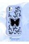 Realme C20 Compatible Shockproof Simple Blue Silicone Phone Case Butterfly Pattern - 2