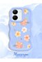 Vivo Y27 Compatible Shockproof Simple Blue Silicone Phone Case Cover Flower Pattern - 2