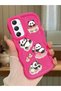 Simple Red Silicone Phone Case Panda Pattern Shockproof Compatible with Samsung Galaxy A34 5g - 2