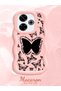Redmi 13 4g Compatible Shockproof Simple Pink Silicone Phone Case Butterfly Pattern - 2