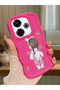 For Redmi 13 4g Compatible Shockproof Simple Red Silicone Phone Case Girl Pattern