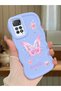 Redmi Note 11 Pro 4g Compatible Shockproof Simple Blue Silicone Phone Case Butterfly Pattern