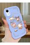 Simple Blue Silicone Phone Case Kitty Pattern Compatible with iPhone Xr Shockproof - 2