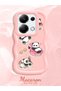 Simple Pink Silicone Phone Case Panda Pattern Shockproof Compatible with Poco M6 Pro 4g