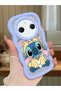 Simple Blue Silicone Phone Case Stitch Pattern Compatible with Redmi A3 Pro Shockproof - 2