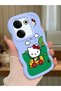 Simple Blue Silicone Phone Case Compatible with Tecno Camon 20 Shockproof Hello Kitty Pattern - 2