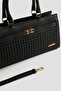 Women's Black Knitted Cross Strap Hand & Shoulder Bag 407 - 3