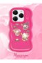 Simple Red Silicone Phone Case Kitty Pattern Compatible with Tecno Spark 20 Pro Shockproof