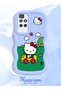 Shockproof Simple Blue Silicone Phone Case Hello Kitty Pattern Compatible with Redmi 10 2022