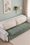 Bohemian Green Embossed Seat Cover 100X200 |   Sofa Divan Sofa Bed Armchair Cover Shawl - 3