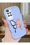 Shockproof Simple Blue Silicone Phone Case Butterfly Pattern Compatible with Redmi 10 2022 - 2