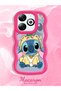 Simple Red Silicone Phone Case Stitch Pattern Compatible with Infinix Hot 40I Shockproof