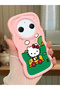 Simple Pink Silicone Phone Case Hello Kitty Pattern Compatible with Redmi A3 Pro Shockproof - 2
