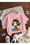 100% Cotton Crew Neck Premium Tshirt for Girls with Printed Design