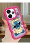 Simple Red Silicone Phone Case Stitch Pattern Compatible with Redmi 13 4g Shockproof - 2