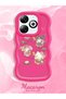 Simple Red Silicone Phone Case Kitty Pattern Compatible with Infinix Smart 8 Pro Shockproof