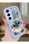 Simple Blue Silicone Phone Case Stitch Pattern Compatible with Tecno Camon 40 Pro 5g Shockproof - 2