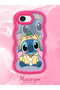Shockproof Simple Red Silicone Phone Case Stitch Pattern Compatible with iPhone 17E