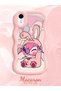 Simple Pink Silicone Phone Case Compatible with iPhone Xr Shockproof Cute Pattern
