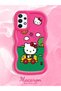 Simple Red Silicone Phone Case Compatible with Samsung Galaxy A73 Shockproof Hello Kitty Pattern