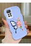 Simple Blue Silicone Phone Case Compatible with Redmi Note 11 Pro 5g Shockproof Butterfly Pattern - 2
