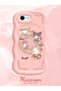Simple Pink Silicone Phone Case Kitty Pattern Compatible with iPhone Se 2020 Shockproof