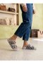 Leopard Patterned Women's Daily Home Slippers with Fur, Stylish Orthopedic Sole and Double Buckle - 4