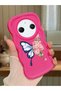 Simple Red Silicone Phone Case Butterfly Pattern Compatible with Redmi A3 Pro Shockproof - 2