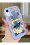 Simple Blue Silicone Phone Case Stitch Pattern Compatible with iPhone Xr Shockproof - 2