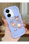 Simple Blue Silicone Phone Case Kitty Pattern Compatible with Poco C65 Shockproof - 2